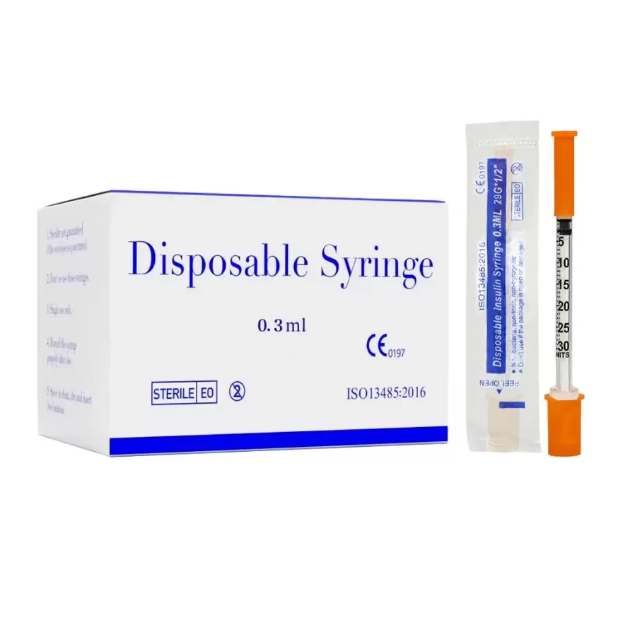 Seringa de insulina de 0,3 ml
